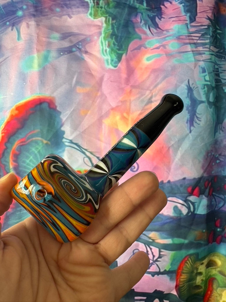 Glass Pipe- Phoenix Star Glass Hammer Pipe – Layered Swirl Artistry