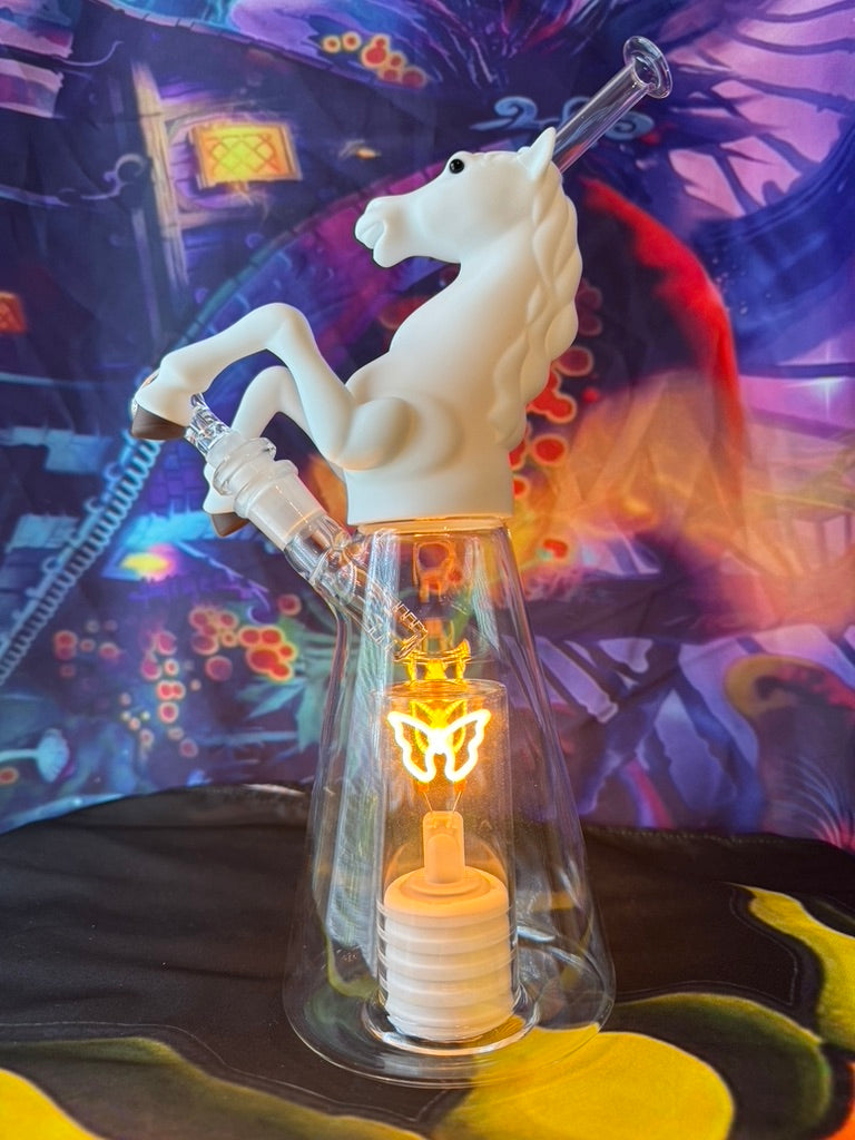 Bong - Light-Up Unicorn Water Pipe – 14mm LED Illuminated