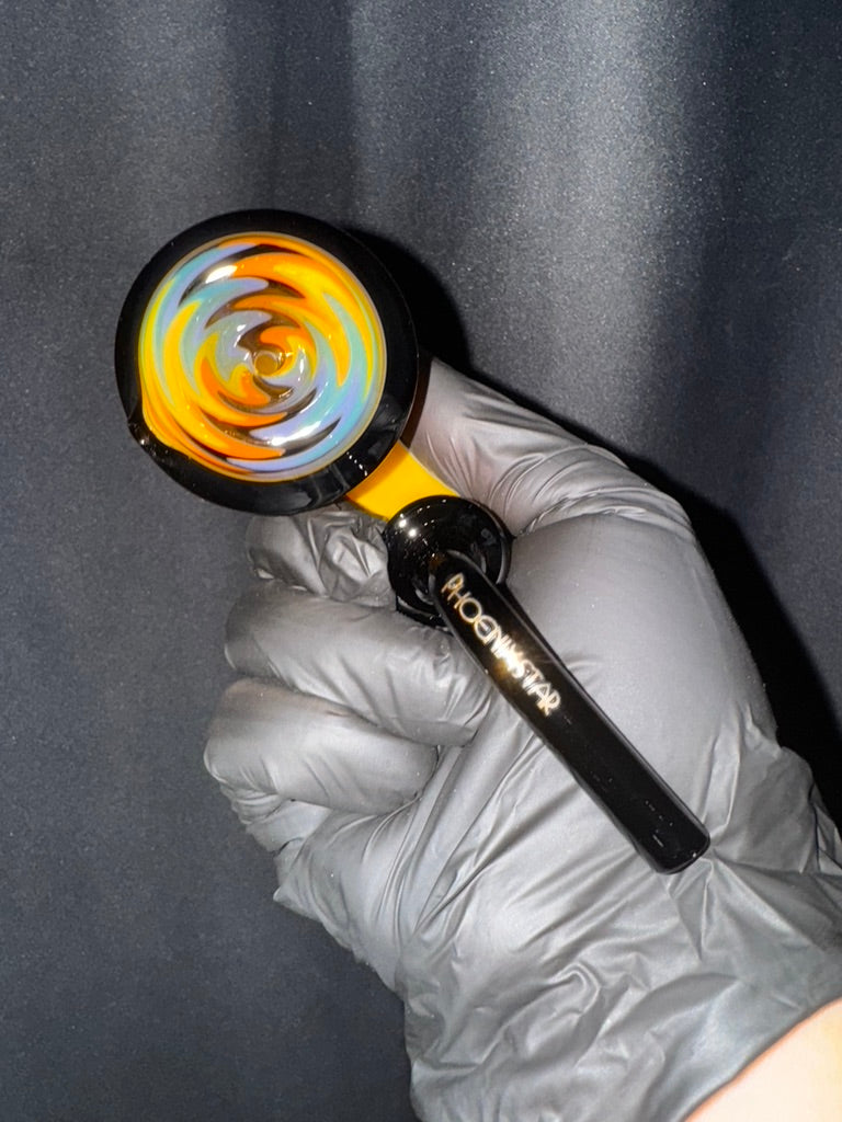 Glass Sherlock Pipe –Phoenix Star- Curved Glass Smoking Bowl, Thick Glass Tobacco Pipe