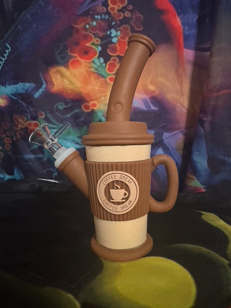 Silicone Water Pipe – Coffee Cup Bong, Portable Bubbler, Shatterproof & Easy to Clean