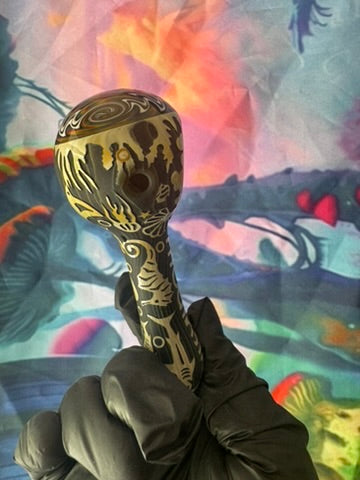 Glass Pipe- Phoenix Star Wig Wag Glass Pipe – Sea Turtle Design