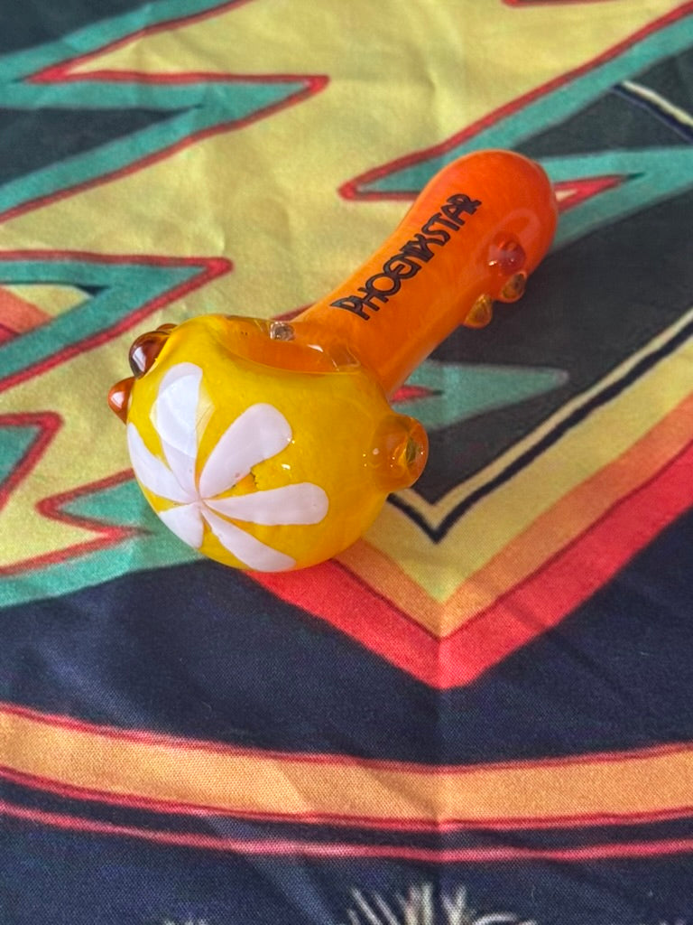 Pipe Glass - Phoenix Star Sunset Daisy Glass Hand Pipe