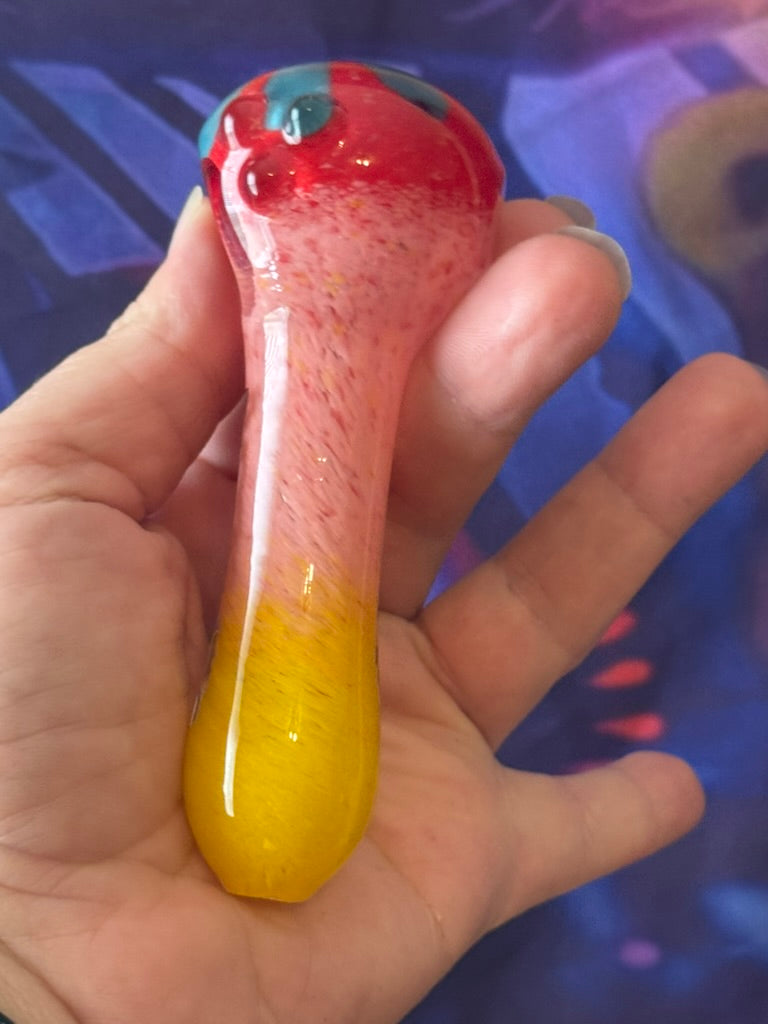 Pipe Glass- Phoenix Star - Fire Gradient Glass Hand Pipe
