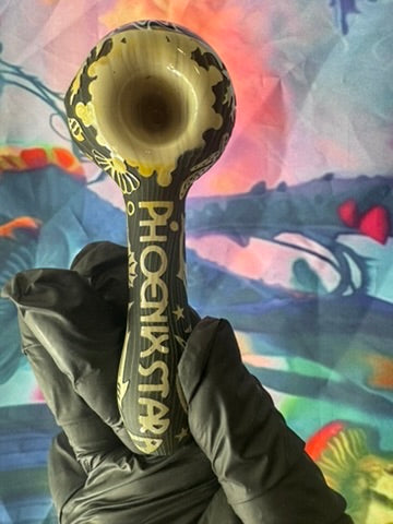 Glass Pipe- Phoenix Star Wig Wag Glass Pipe – Sea Turtle Design