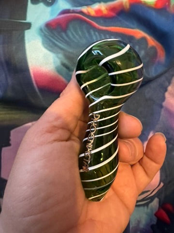 Pipe Glass - Phoenix Star Spiral-Wrapped Hand Pipe