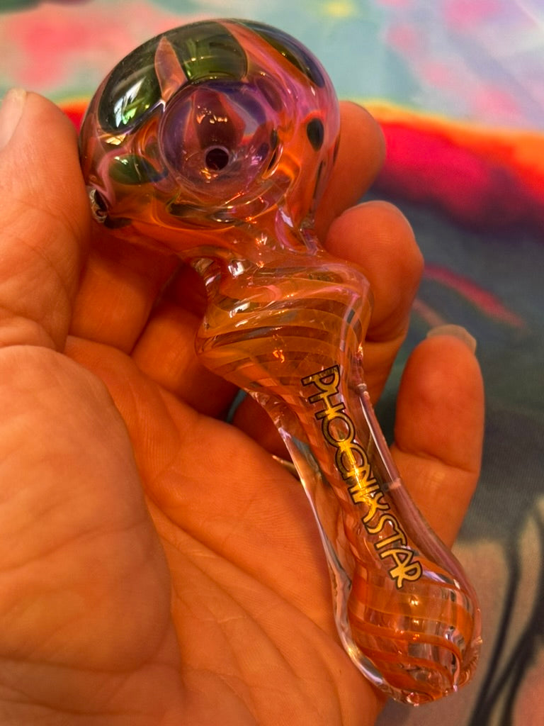 Pipe Glass -   Phoenix Star Fumed Color-Changing Hand Pipe