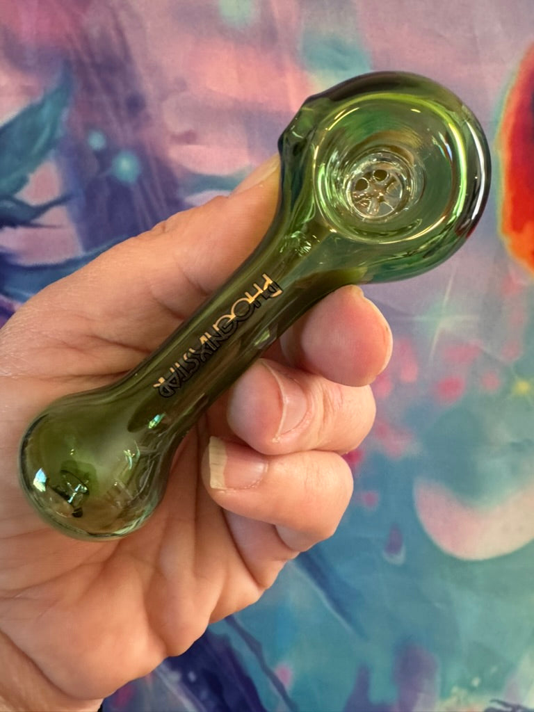 Glass Pipe - Phoenix Star Spoon Pipe - Built-In Screen Classic Design