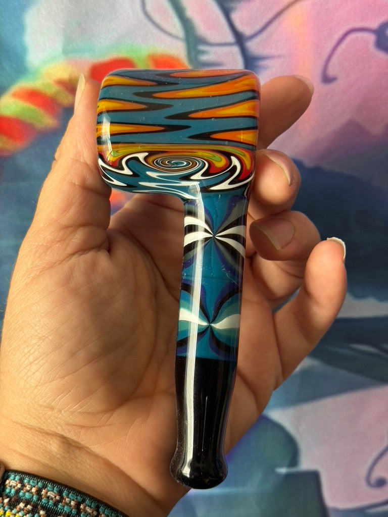 Glass Pipe- Phoenix Star Glass Hammer Pipe – Layered Swirl Artistry