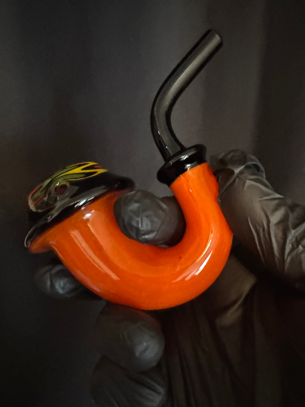 Glass Sherlock Pipe – Curved Glass Smoking Bowl, Thick Glass Tobacco Pipe