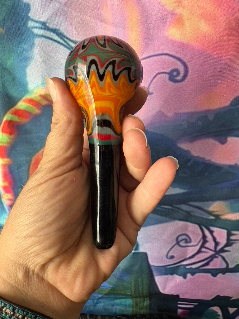 Glass Pipe -Phoenix Star Glass Pipe – Tribal Flame Design Sherlock