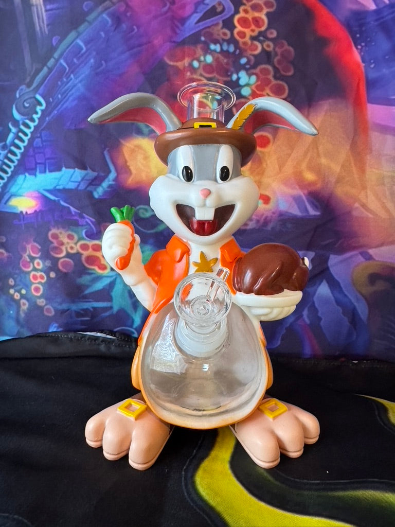 Bong- Hybrid Water Pipe Cartoon Rabbit  – 14mm Hybrid Cowboy Design