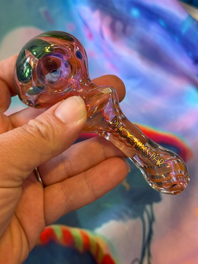 Pipe Glass -   Phoenix Star Fumed Color-Changing Hand Pipe