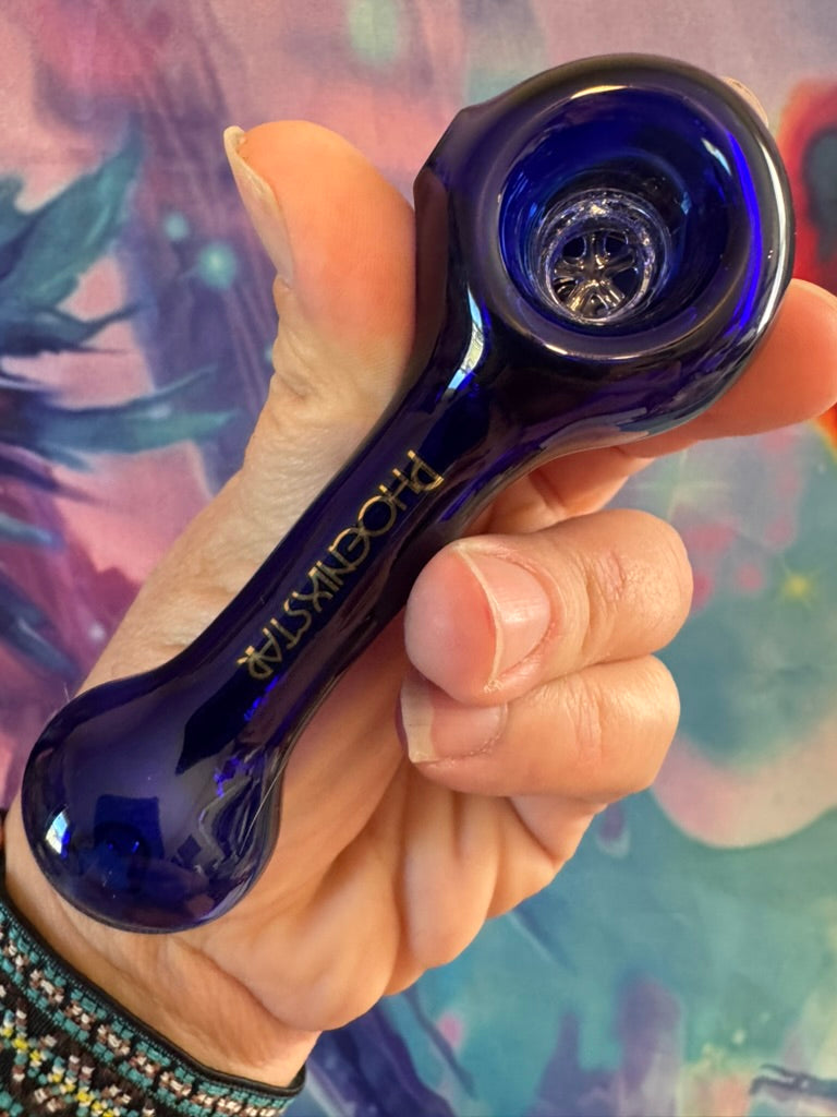 Glass Pipe - Phoenix Star Spoon Pipe - Built-In Screen Classic Design
