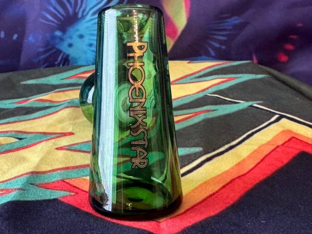 Pipe Glass- Phoenix Star Emerald Orb Glass Hand Pipe