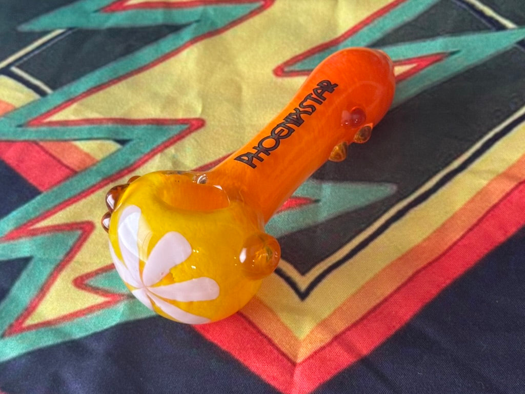 Pipe Glass - Phoenix Star Sunset Daisy Glass Hand Pipe