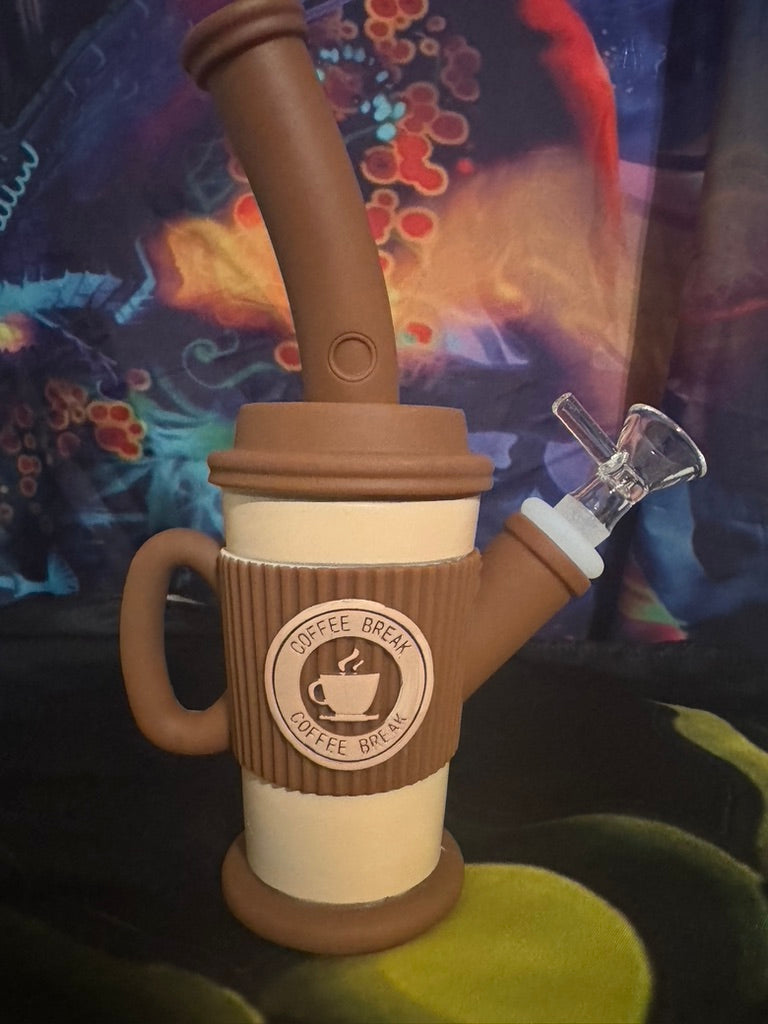 Silicone Water Pipe – Coffee Cup Bong, Portable Bubbler, Shatterproof & Easy to Clean