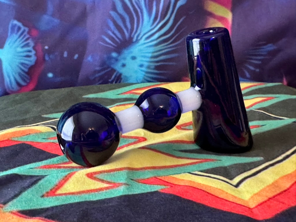 Pipe Glass- Phoenix Star Sapphire Orb Glass Hand Pipe