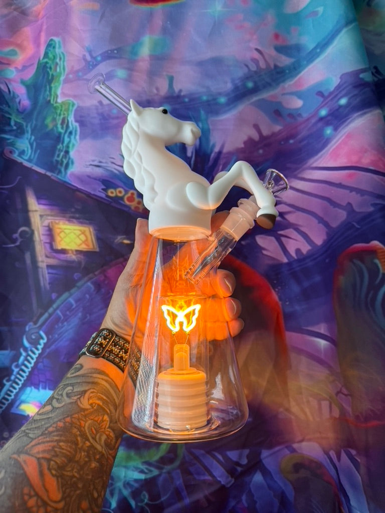 Bong - Light-Up Unicorn Water Pipe – 14mm LED Illuminated