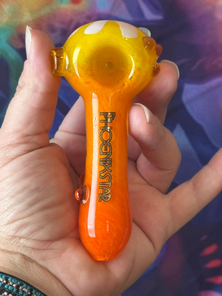 Pipe Glass - Phoenix Star Sunset Daisy Glass Hand Pipe