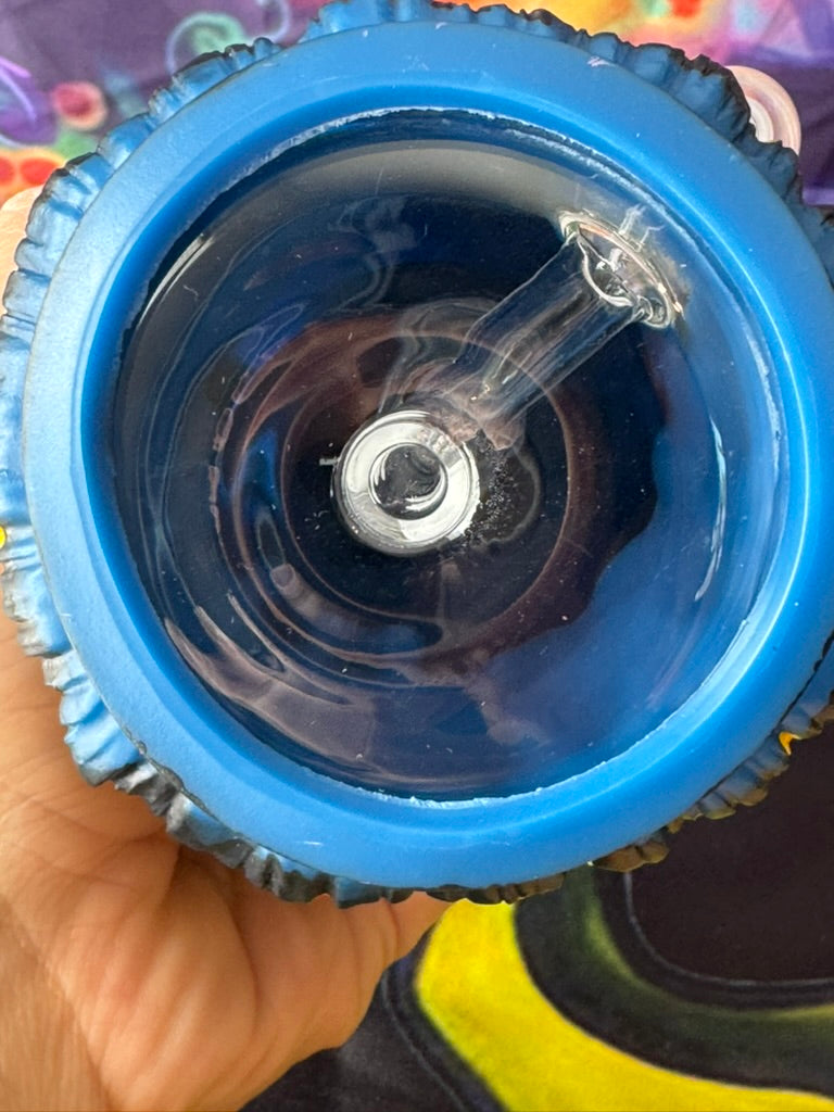 Bong- Resin Wrapped Glass -Volcanic Earth Bong - 8.5 Inch 14mm Joint