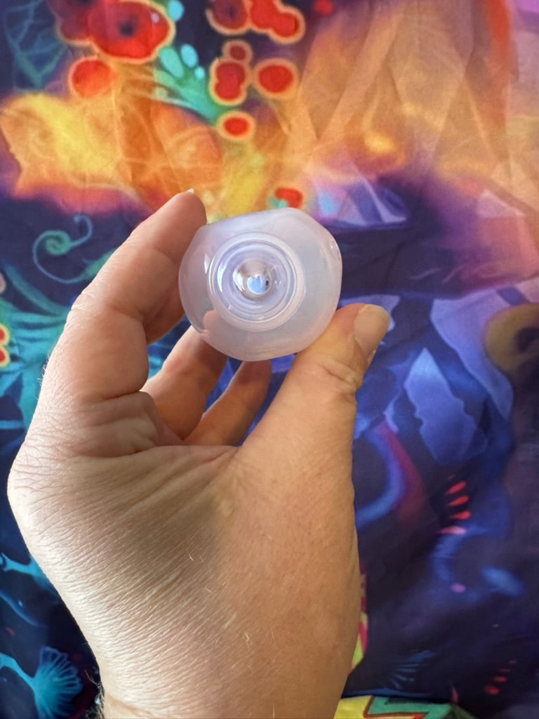 Pipe Glass- Phoenix Star Translucent Pink Glass Hand Pipe - 5" Thick Glass