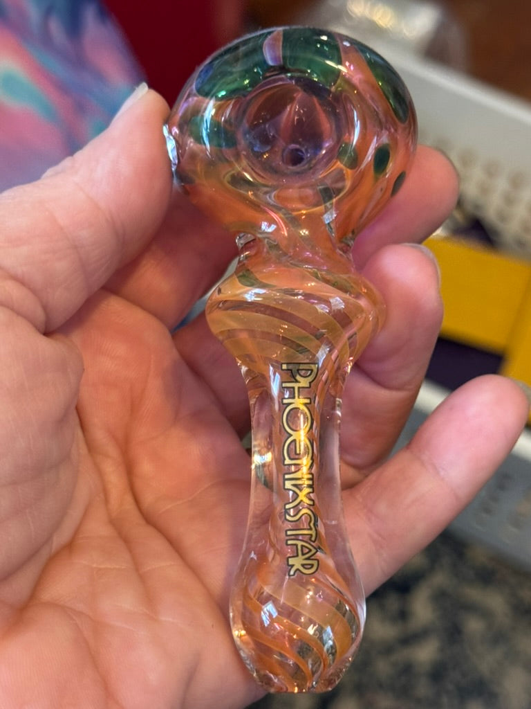 Pipe Glass -   Phoenix Star Fumed Color-Changing Hand Pipe
