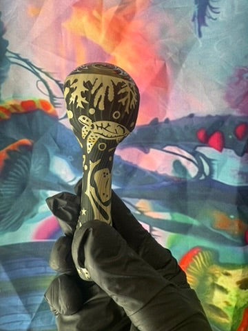 Glass Pipe- Phoenix Star Wig Wag Glass Pipe – Sea Turtle Design