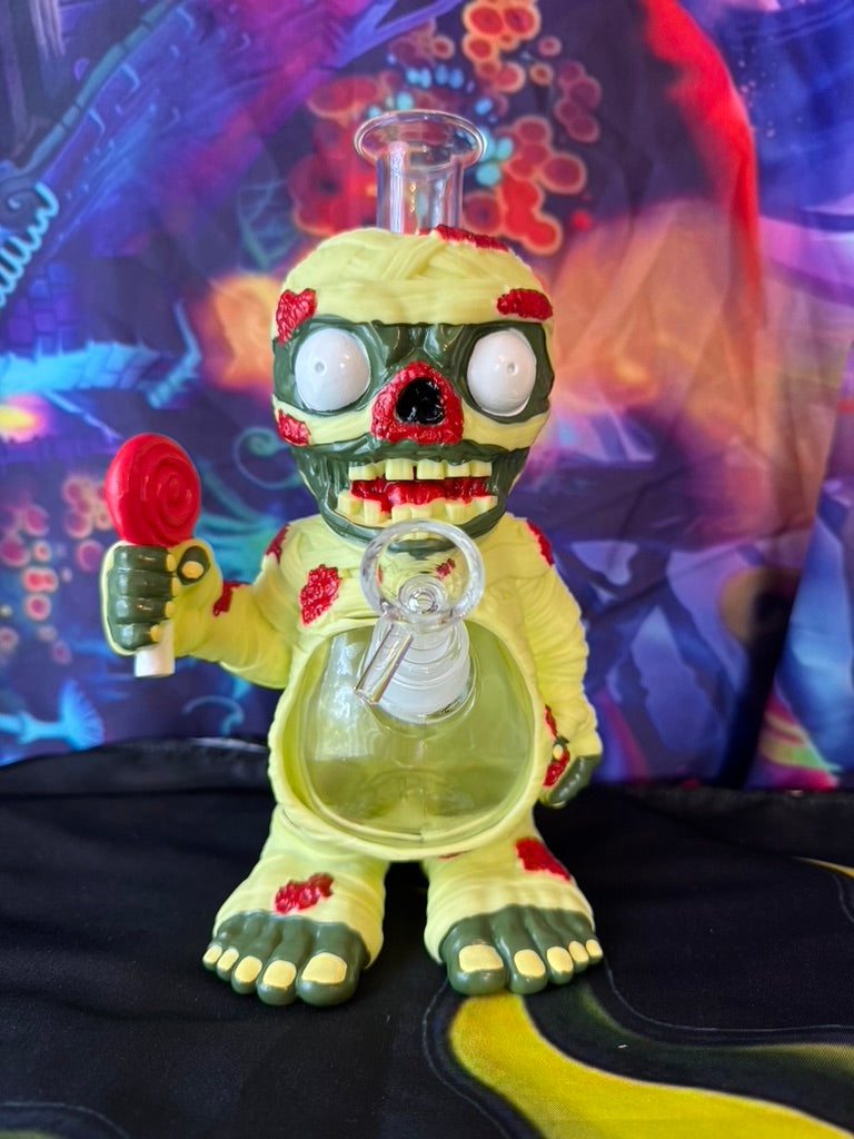 Bong - Halloween 9.5-Inch Zombie Water Pipe – 14mm Hybrid Resin Coated