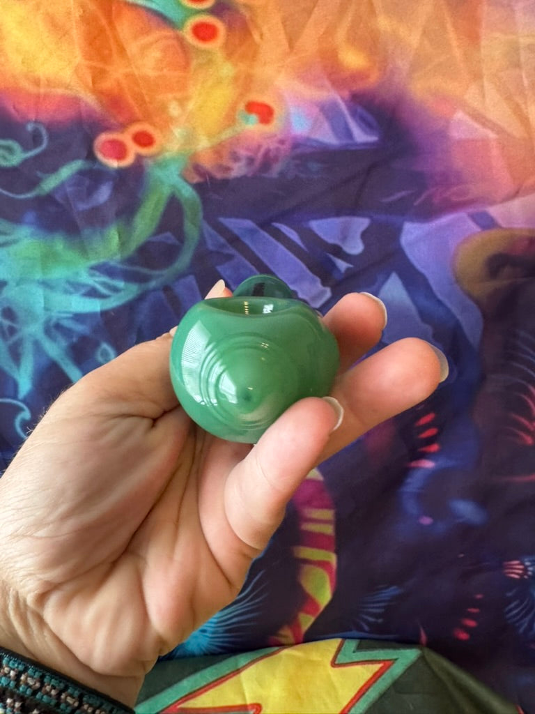 Phoenix Star Green Glass Hand Pipe - Premium Spoon Pipe