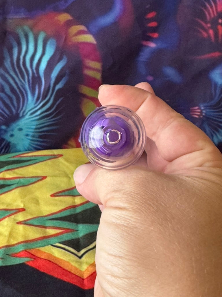 Pipe-Silicone Hybrid Hand Pipe - Purple Mushroom Character