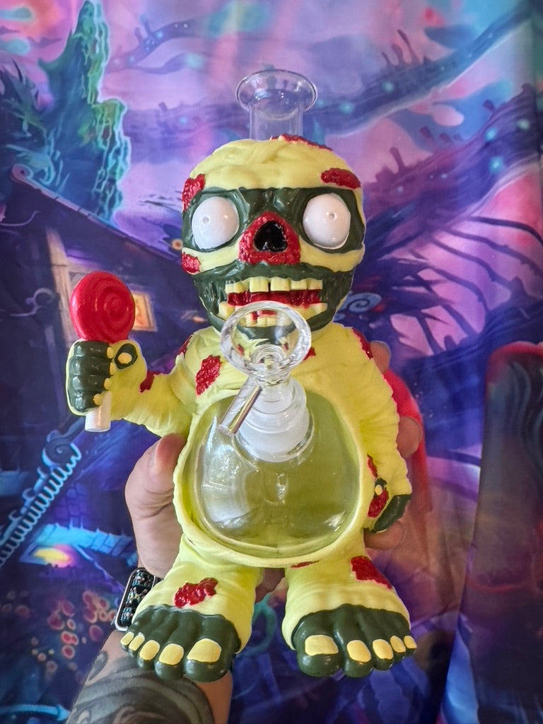 Bong - Halloween 9.5-Inch Zombie Water Pipe – 14mm Hybrid Resin Coated