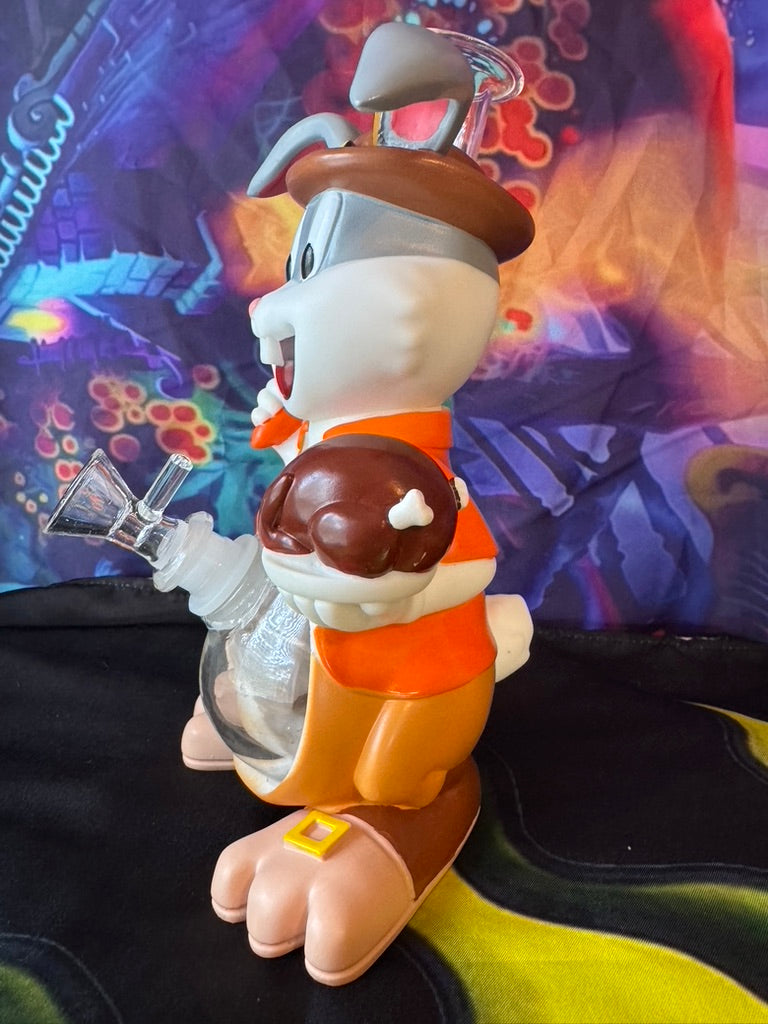 Bong- Hybrid Water Pipe Cartoon Rabbit  – 14mm Hybrid Cowboy Design