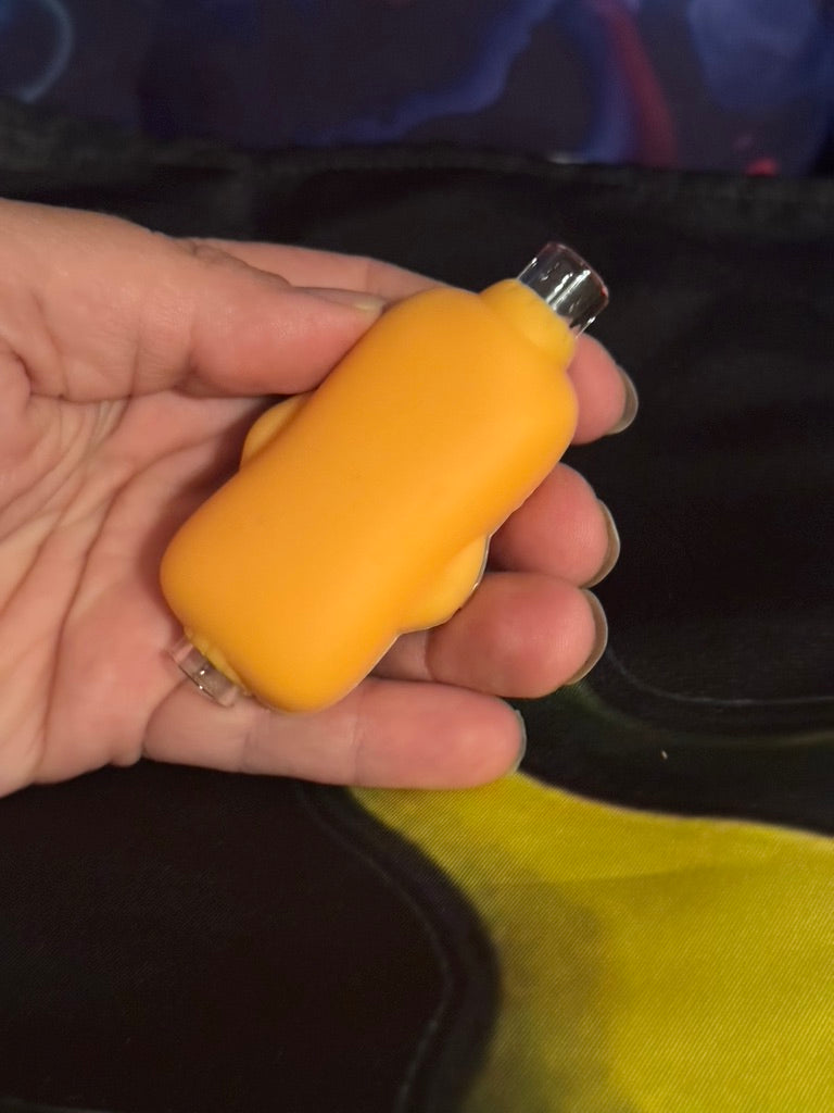 Glass Chillum- Funny 3-Inch Hot Dog Chillum – Realistic Food Design