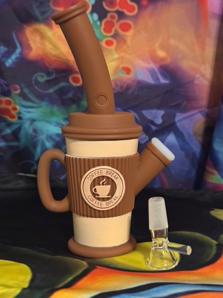 Silicone Water Pipe – Coffee Cup Bong, Portable Bubbler, Shatterproof & Easy to Clean