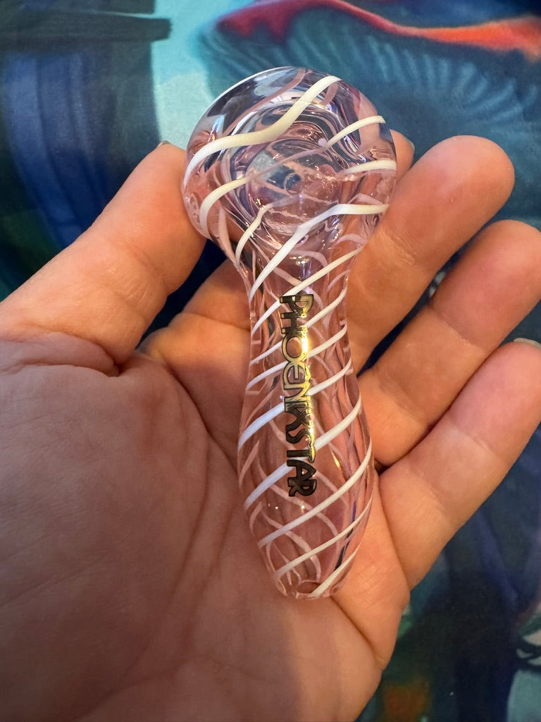 Pipe Glass - Phoenix Star Spiral-Wrapped Hand Pipe
