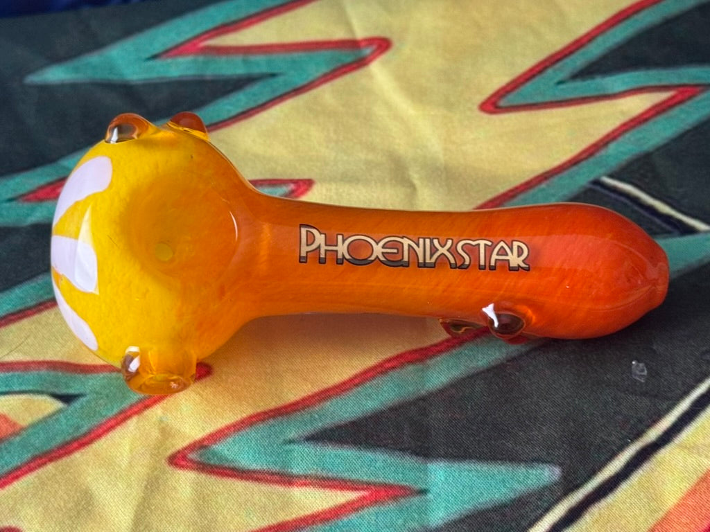 Pipe Glass - Phoenix Star Sunset Daisy Glass Hand Pipe